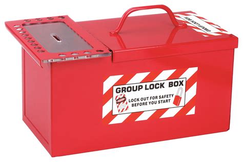 brady portable metal lock box|brady group lockout box.